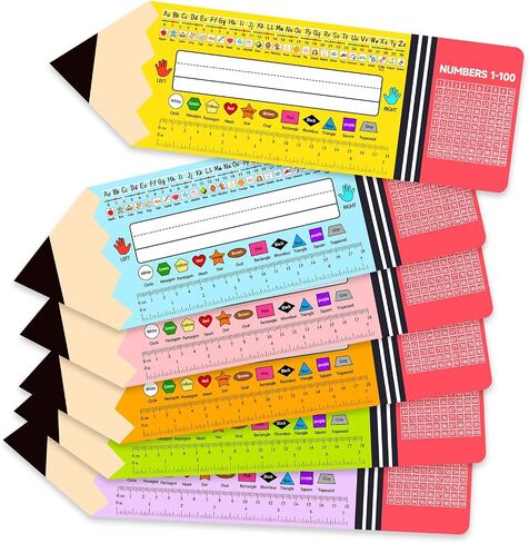 Classroom Pencil Name Tags for Desk Pencil Themed Classroom Decor Self Adhesive Name Plates for Class Room Student Name Tags for Desks Desk Plates for 1st Grade 2nd Grade Kindergarten Table in Saudi Arabia