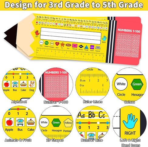 Classroom Pencil Name Tags for Desk Pencil Themed Classroom Decor Self Adhesive Name Plates for Class Room Student Name Tags for Desks Desk Plates for 1st Grade 2nd Grade Kindergarten Table in Saudi Arabia