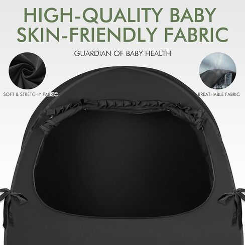 Blackout Baby Sleep Tent Sleep Pod, Pop Up Crib Blackout Cover Canopy for Naps at Home and Traveling, Fits Mini Crib, Pack n Play, and More with Safe Bottom Design, Blocks 98% Light in Saudi Arabia