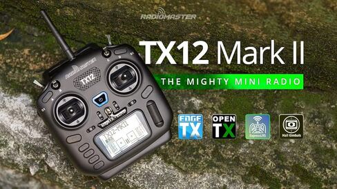 RadioMaster TX12 MKII ELRS 16CH Support OPENTX and EDGETX Remote Control Transmitter for RC Drone Mode 2 (Tx12 Elrs with Carry Case + 18650B) in Saudi Arabia