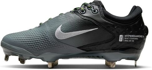 Nike Women's Hyperdiamond 4 Elite Softball Cleats White/Black/Grey Sz 11 in Saudi Arabia