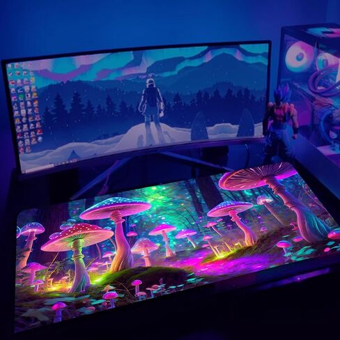 لوحة الماوس ألعاب Gamer ، وحدات التحكم في لعبة Blacklight جمجمة رعب مقاومة للماء ، حصيرة فأر كبيرة ، 31.5 "× 11.8" هيكل عظمي متوهج ممتد غير انزلاق ، لوحة مفاتيح المكتب والمنزل in Kuwait