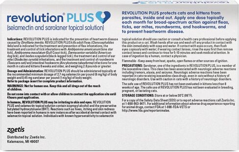 Revolution Plus (Selamectin و Sarolaner Sopical Solution) للقطط ، 11.1-22 رطل (أخضر) ، 6 أنابيب in Saudi Arabia