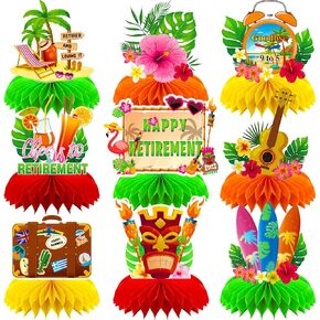 Beach Retirement Decorations, Retirement Table Decorations, Happy Retirement Table Centerpieces, 9Pcs
