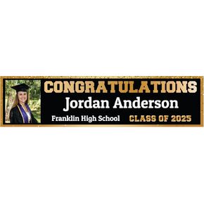 Personalized Graduation Photo Banner - Class of 2024 Custom Photo and Name - Milweb1 (2'x6')