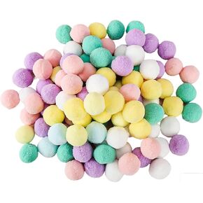 YIKANGHENG Interactive Cat Ball, 50 Pcs Colourful 1 Inch Small Plush Ball for Interactiving Cat and Pet (Small)