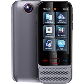 AI Language Translator Device, 2025 Real-Time Instant Translator with 142 Languages, Online/Offline/AI/Voice/Photo/Recording Translation, Portable Translator Device for Travel, Business, Learning
