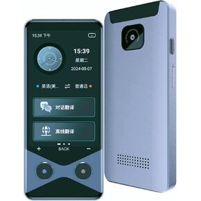 Language Translator Device, 2025 Upgraded Translator No WiFi Needed, Support 4G SIM, Two Way Real Time Voice Instant Two-Way 137 Language Translator, ChatGPT/Offline/Photo Translation-Sliver Grey