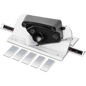 Mat Cutter for Framing, Replace logan 4000, 45 Degree Bevel Handheld Cutter with Blade Depth Adjustment Screw, 4-8 PLY Cutting Depth, 5 PCS Blades