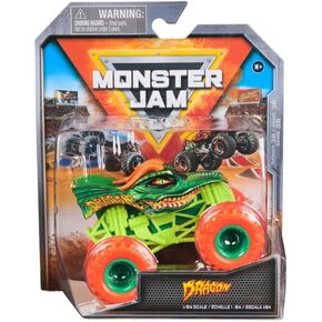 Monster Jam 2024 Official 1:64 Diecast Truck Series 38 Dragon Crazy Creatures Orange Wheels