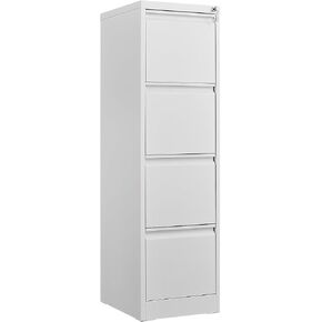 3 Drawer File Cabinet with Lock,Heavy Duty Vertical Filing Cabinets for Home Office, File Storage Cabinet for Letter/Legal/A4/F4 Size File,Assembly Required White