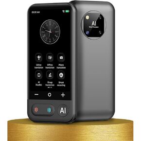 Souroyea AI Language Translator Device - Real Time AI Robot Role Play Chat Travel Tool Support 150 Languages, Online/Offline&Recording&Photo Simultaneous Voice Translation, 4.7" HD Digital Screen