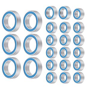 24pcs Steel Rubber Sealed Bearings Kit for FMS FCX24 Power Wagon Chevy K5 Smasher 1/24 RC Crawler Upgrade