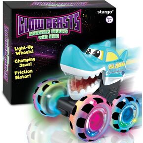 stargo - Shark Monster Truck Toys - Light Up Chomping Pull Back Truck | Birthday Gifts for Toddlers, Boys Toys, Monster Truck Children’s Toys for Kids, Boys Ages 3-5 4-6 5-7 4-8