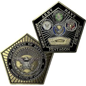 Pentagon Challenge Coin – Department of Defense Military Challenge Coin – Honors All Branches – Collectible Pentagon Department of Defense Challenge Coins for Veterans, Military Gifts & Display