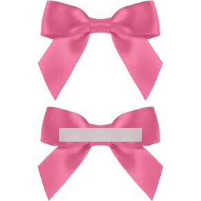 Rainbow Pana 100 Pack Self Adhesive Ribbon Bows Black Bows Premade 2" Small Satin Bows for Balloons Package Craft Gift Wrapping Wedding Baby Shower Birthday Party Decorations