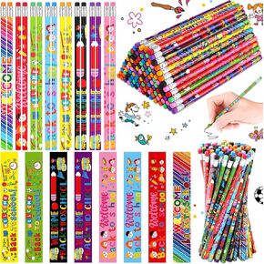 Taling 240 PCS 240 PCS مرحبًا بك مرة أخرى في أقلام الرصاص المدرسية قلم رصاص ملون مع محو القمح في اليوم الأول من الرصاص اللوازم المدرسية للطلاب جائزة هدايا ، مكافأة الفصول الدراسية ، إمدادات المكتب