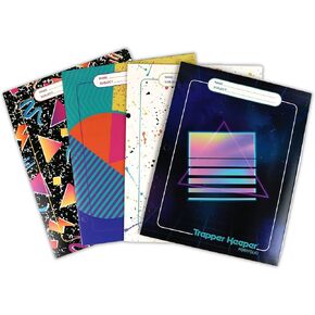 Mead Trapper Keeper 2-Pocket Portfolio Folder: 9-3/4 in. x 12 in. (Pattern May Vary) / 4-Pack