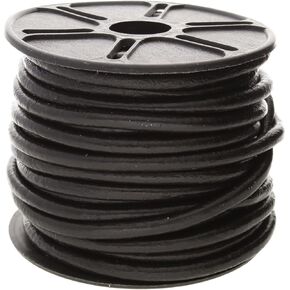 The Beadsmith Leather Cord – Brown – .5mm Spool – 5 Yards/1.52 Meters – Indian Leather Thong Ideal for Braiding, Beading, Necklaces, Fine Lacing, Hair Accessories & DIY Jewelry Making