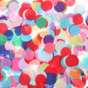 Confetti Paper, 1300 Pcs 1 Inch Multicolor Round Table Confetti Rainbow Tissue Paper Circles for DIY Crafts Scrapbooking Birthday Wedding Party Festival Decoration