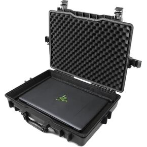 CASEMATIX 15.6 to 17 inch Waterproof Laptop Hard Case Compatible with Razer Blade Gaming Laptops 17, Stealth and More Computer Accessories Up to 17 Inches - Case Only