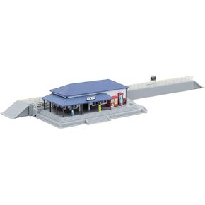 Rokuhan Z Scale S047-1 Train Station Set Blue Color