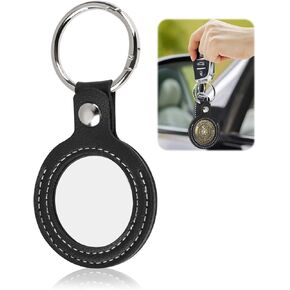 Leather Coin Holder Keychain, Waterproof and Scratchproof Coin Protector for Commemorative Coins, Collectible Display, Gifts, and Daily Carry Accessory