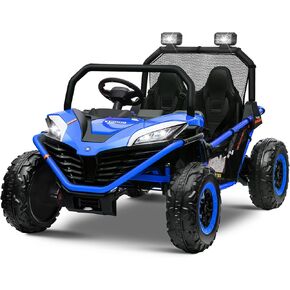 24V 10AH 4WD 2 Seater Ride on Cars UTV, Off-Road Kids Electric Vehicles with Remote Control, Bluetooth, Max Speed 6 MPH, Soft Start, Spring Suspension(Red)