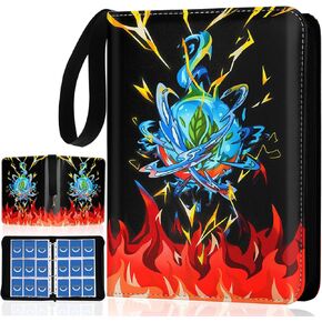 9-Pocket Card Binder for Cards, Trading Card Binder with 50 Removable Sleeves Fits 900 Cards, Creative Design Portable Card Collection Binder Gift for Boys Girls Aged 4 to 16