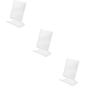 Artibetter 3pcs كتاب أكريليك حامل الكتب متعددة الوظائف للمجلات مستندات وكتب طبخ خفيفة الوزن ومحمولة لسهولة التخزين والعرض للمكتبات ومكتبات المكتبات