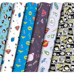 Superhero Gift Wrapping Paper Sheets – Colorful Gift Wrap for Boys Girls – Cartoon Hero Patterns for Kids Birthday, Baby Shower, Party, Christmas or Everyday Present Wrapping, 20 X 28 Inch Per Sheet