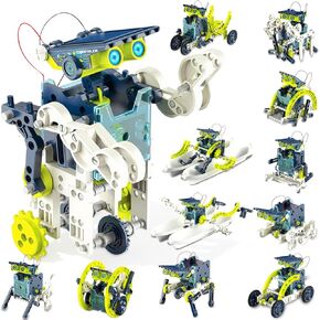 STEM 12-in-1 Science Kits for Kids, STEM Solar Power Robots Moms Gift for 8-12 8-10 Years Old Boy Toys for 8 9 10 12 13 Year Old Birthday Gifts Mothers Day Science Engineering Building Project