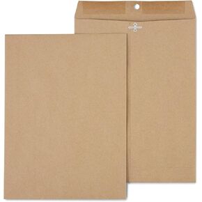 Staples Clasp & Moistenable Glue #10 Catalog Envelope, 9" x 12", Natural Brown, 100/Box (ST19964-CC)