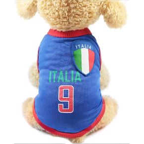 GabeFish Dog World Cup T Shirt Pets Football Jersey Sports Soccer National Team Vest Cat Summer Cool Clothes Apparel Italy Medium