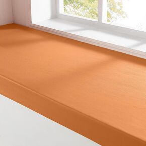 Custom Bay Window Sill Seat Cushion Faux Leather Water Stain Resistant Customized Bench Seating Foam Cushion for Indoor Furniture, Kitchen Breakfast Nook Dining Room, Non Slip Bottom, Anti Pet Scratch