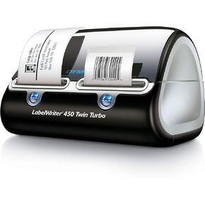 DYMO Label Writer 450 Twin Turbo label printer, 71 Labels Per Minute, Black/Silver (1752266) (Renewed)