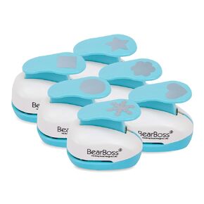 6 Craft Hole Punch Shapes 1 Inch Paper Punches for Crafting Handmade Scrapbooking Punches Mix Shapes Designs for Kindergarten Teacher Office Supplies Kids