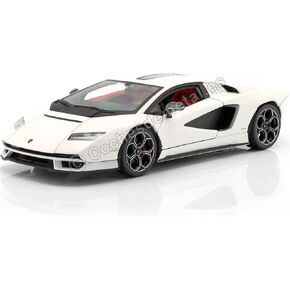 Bburago B18-21102 Countach LPI 800-4-1:24 Scale-Incredibly Detailed Replica Super Lamborghini Collectible Die-cast Car, White