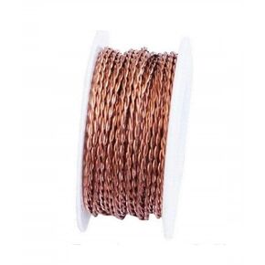 Bare Copper Twisted Wire 18 Ga 10 Ft Spool (Soft)