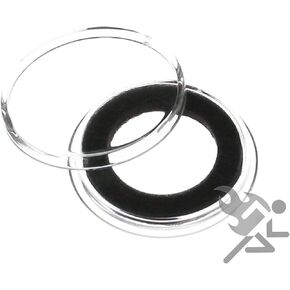 (10) Air-tite 18mm Black Ring Coin Holder Capsules for Seated Barber Mercury Roosevelt Dimes
