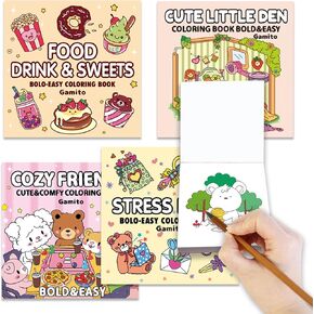 Mini Coloring Book for Adults and Kids, 2-Pack Travel Small Coloring Books, Pocket Size Adults Relaxation Coloring Books Stress Relief Adult Mini Coloring Book (Pink+Peachpuff)
