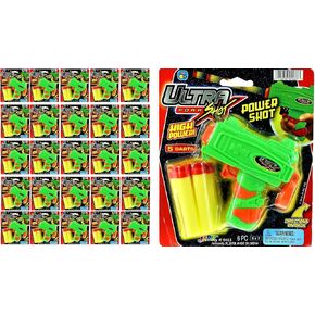 JA-RU Mini Foam Dart Gun for Kids (1 Toy Gun Pistol) w/ 5 Refill Soft Bullet Foam Darts. Fidget Gun Toy, Bulk Party Favors for Boys, Treasure Chest Toys. 5483-1p