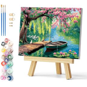 Natuyalo Framed Paint by Numbers Kit for Adults Dance Girl, Dancing Woman Acrylic Painting on Canvas, DIY Paint by Numbers with Frame for Beginners for Home Wall Decor 12x16 Inch