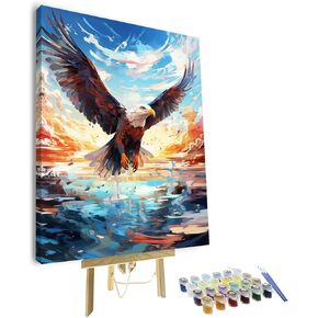 Adults' Paint-by-Number Kits DIY Flowers Paint by Numbers for Adults Watercolor Garden Adult Paint by Numbers Oil Painting Art Crafts for Wall Decoration Flameless Oil Painting Kits 16x20 Inch