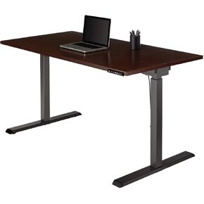 Realspace® Magellan Performance Electric 60"W Height-Adjustable Standing Desk, Cherry