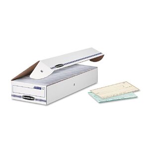Bankers Box 12 Pack STOR/FILE Check Storage Boxes, Standard Setup, Attached Flip Top Lid, 4 x 9 x 24 Inches