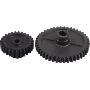 Compatible with Wltoys 144001 144002 144010 124016 124017 124018 124019 Steel 44T Reduction Gear and 27T Motor Gear RC Car Upgrades Parts RC Car Accessories
