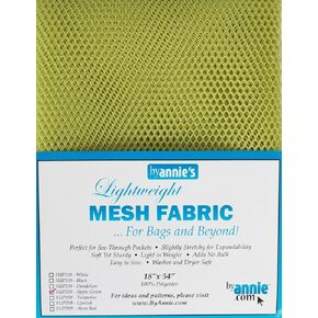 Annie Mesh Fabric Lightweight 18"x 54" Apple Green, 18" by 54"