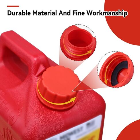 𝟱 𝗚𝗮𝗹𝗹𝗼𝗻 𝗚𝗮𝘀 𝗖𝗮𝗻 𝗖𝗮𝗽 - Coarse Thread Replacement Lid, Suitable for Midwest, Diesel, Kerosene Cans- Durable, Leak-Proof and Easy to Use (Pack of 8) in Kuwait