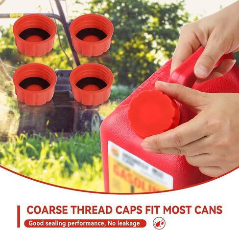 𝟱 𝗚𝗮𝗹𝗹𝗼𝗻 𝗚𝗮𝘀 𝗖𝗮𝗻 𝗖𝗮𝗽 - Coarse Thread Replacement Lid, Suitable for Midwest, Diesel, Kerosene Cans- Durable, Leak-Proof and Easy to Use (Pack of 8) in Kuwait